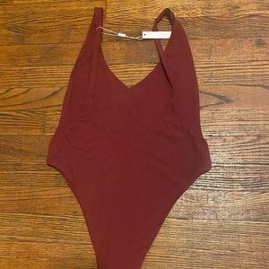 BNWT MyraSwim Bordeaux Wine Burgundy One Piece Swimsuit - Large